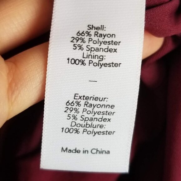 Elizabeth and James Dark Red Asymmetric Rowan Keyhole Back Midi Dress Size XS - Picture 15 of 17